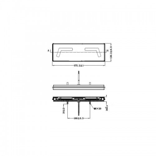 2 x RECTANGULAR 12v 24v LED REAR LAMPS WITH STOP TAIL INDICATOR FOG REVERSE LIGHTS LED GLOBAL LG544 & LG545