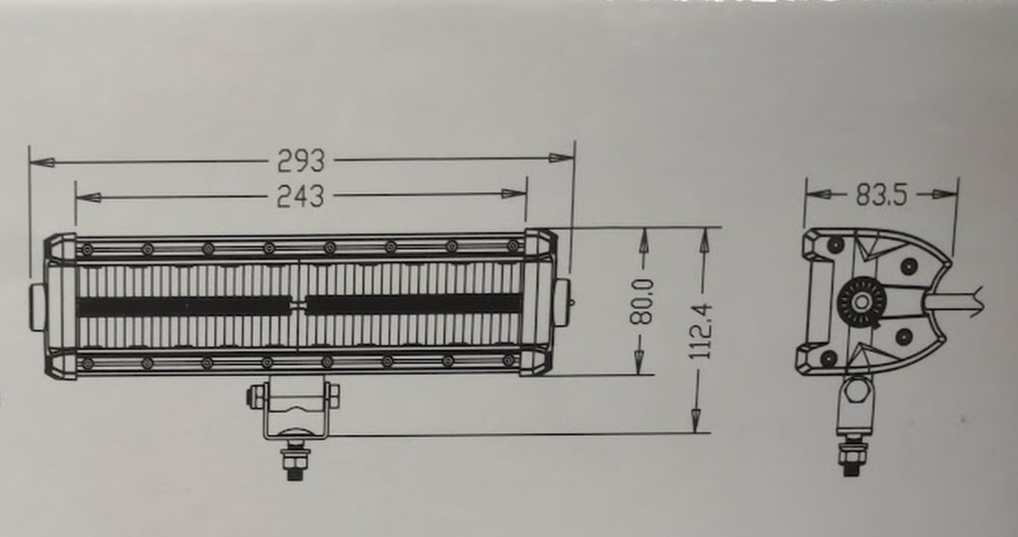 1 x Led Driving Light With Daytime Running Light To Suit Trucks / Lorries Tractors 12v or 24v LED GLOBAL LG848
