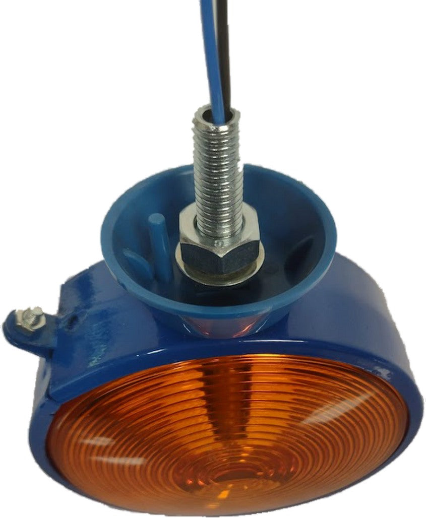 2 X Indicator Lollipop Lamps Amber Flasher Ford Tractor Blue QTP41888