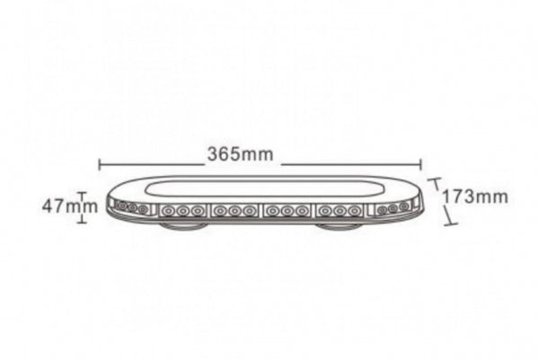 Genuine Maypole LED Slim Line Amber Strobe Flashing Recovery Mini Master Magnetic Roof bar Lightbar MP4098 - Mid-Ulster Rotating Electrics Ltd