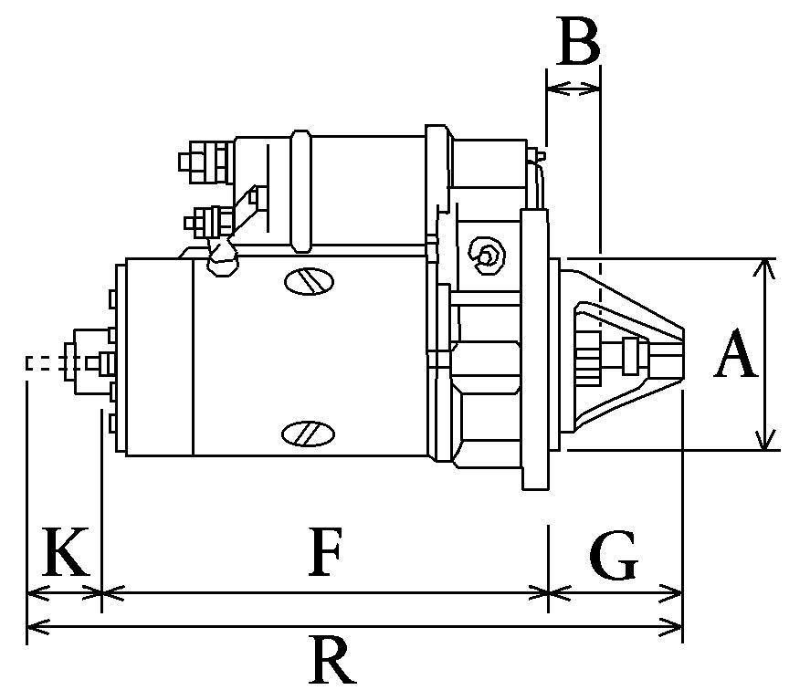 12V 1.4KW STARTER MOTOR SUITABLE FOR CONNECT VAN STR61818 WOOD AUTO - Mid-Ulster Rotating Electrics Ltd