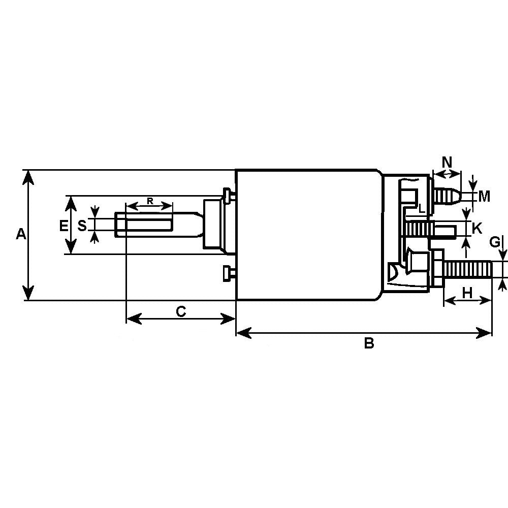 Starter Solenoid Hitachi Type Isuzu, Mitsubishi 12V Wood Auto SND1316