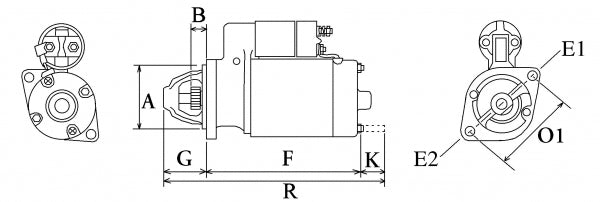 New 12v Starter Motor 2kw 11teeth to suit BMW X5 Etc. 114072 STR52034 - Mid-Ulster Rotating Electrics Ltd