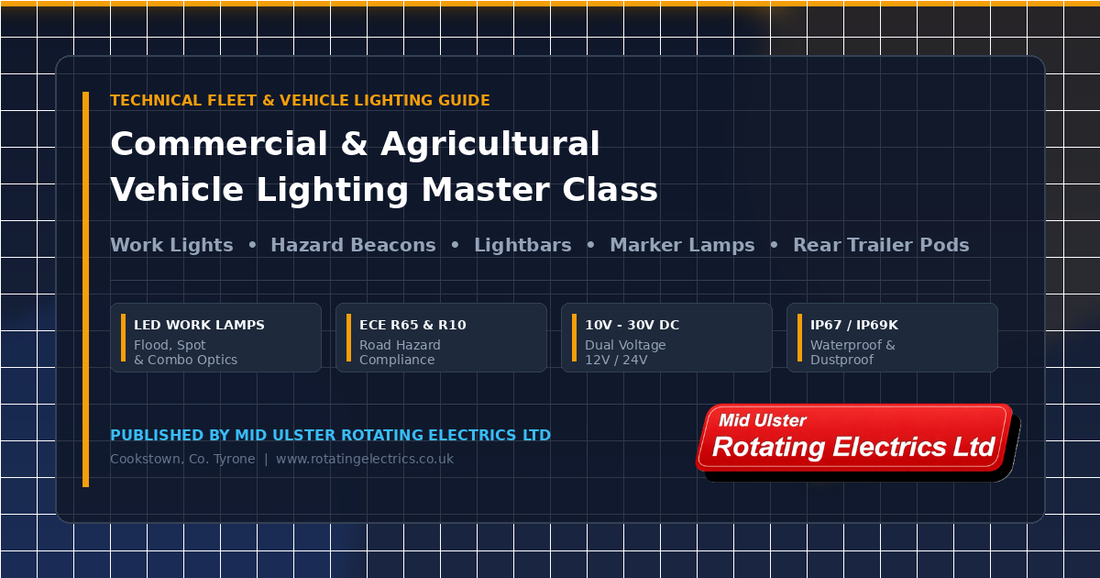 Commercial & Agricultural Vehicle Lighting Guide: Work Lights, Beacons, Lightbars & Marker Lamps Explained