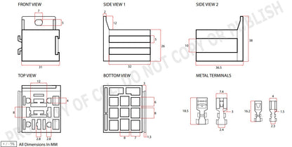 Relay Multi Plug Holder Socket Base Kit 4 5 6 7 8 9 Pin Replaces Cargo 192158 CurrentCare 08-002K