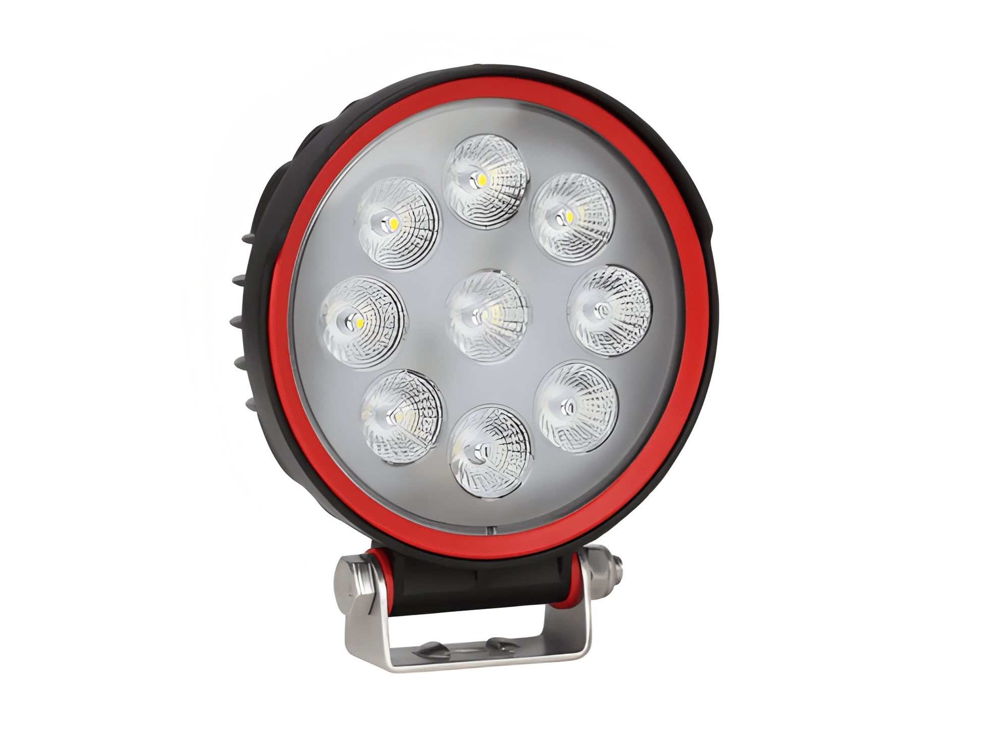 Daltec D-LIG-04008 10V-30V 27W round LED flood work lamp, 2430 lumens, IP67 waterproof.