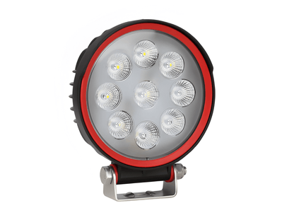Daltec D-LIG-04008 10V-30V 27W round LED flood work lamp, 2430 lumens, IP67 waterproof.
