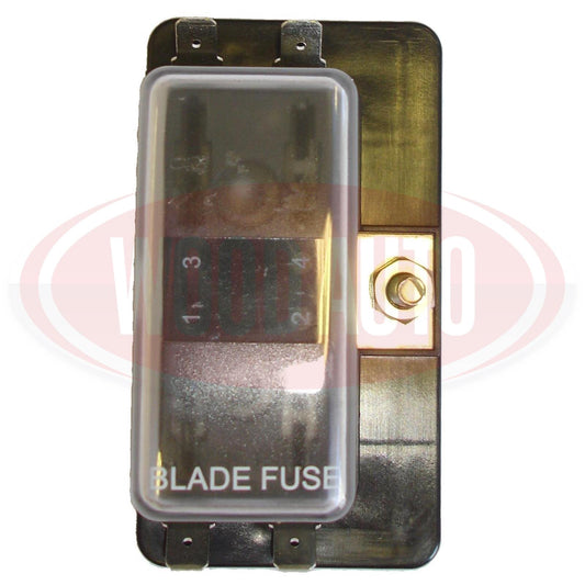 4 Way Blade Fuse Box Holder 12V / 24V Standard Ato Circuit Wood Auto Fuh1730