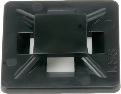 25X Cable Tie Mount Nylon Clips Black Square Wire Cable Tidy Hc-Cargo 191960