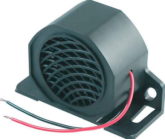 12V 24V 48V Heavy Duty 2 Wire Reversing Alarm 102dB 1200Hz CurrentCare 05-010 on a white background