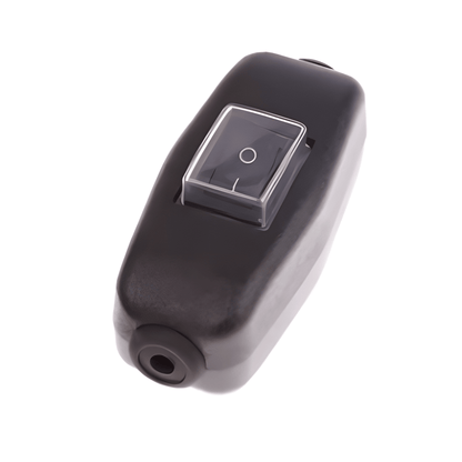 MURE 12V 24V inline waterproof black plastic cords witch with a 2-pin on off rocker switch