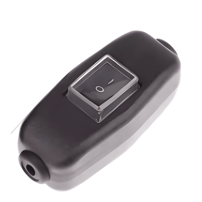 MURE 12V 24V inline waterproof black plastic cords witch with an on off 2 pin design