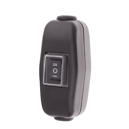 Black plastic MURE CORDSWITCH1 a 12V 24V inline waterproof 3-pin on off on switch