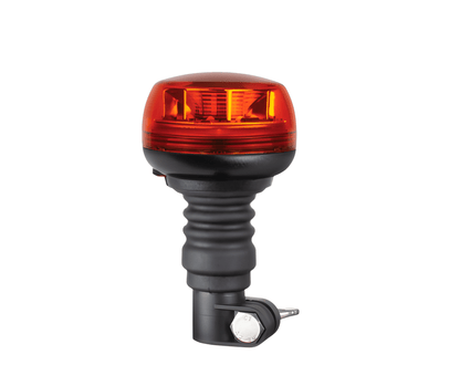 Guardian AMB947 mini amber LED beacon featuring high-intensity SMD LEDs and a flexible spigot mount base for pole installation.
