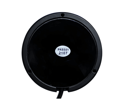 Underneath view of the heavy-duty magnetic suction base for the Guardian AMB826 portable warning light.