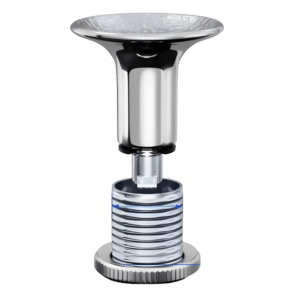 Heavy-duty metal push-pull switch for 12V 24V systems by MURE 75A 2-pin on-off switch in polished chrome