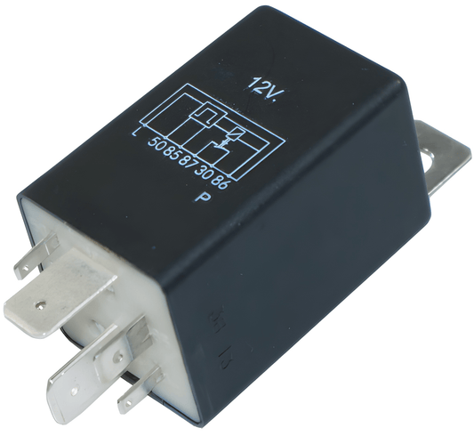 12V 70A Diesel Glow Plug Relay, 10 Sec Preheat, Automatic Shutoff 6 Pin CurrentCare 10-111 on a white backgrund