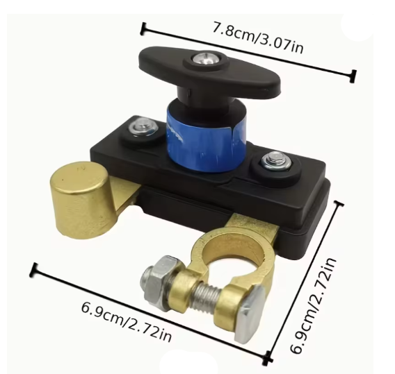 12V 24V Brass Battery Master Disconnect Switch Negative Terminal Cut Off MURE K592TN