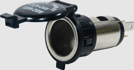 Close-up of a 12V 24V Cigarette Lighter Accessory Socket Power Outlet Current Care 08-096