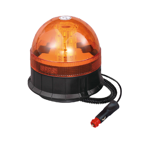 12V 24V Magnetic Dome Shaped Amber LED Beacon With Hella Plug Maypole MP40912