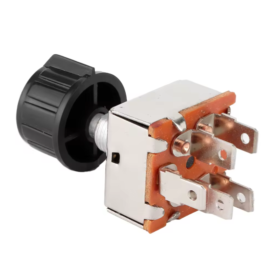 Black MURE 180158M universal A C air volume control 5-pin rotating blower or light switch
