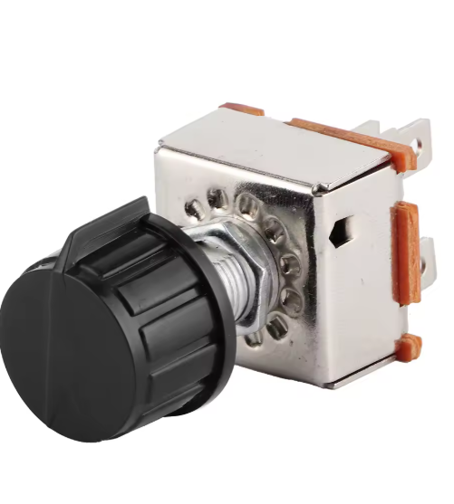 Black MURE 180158M universal A C air volume control 5 pin rotating blower or light switch