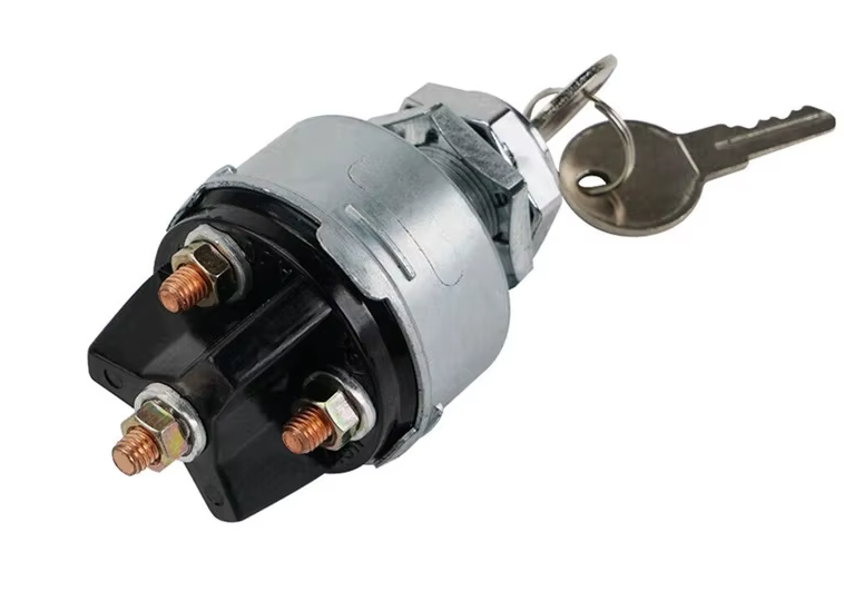 12V 4 Position Ignition Key Rotary Switch (ACC / OFF / ON / START) 2 Keys 4 Screw Terminals MURE IGS1940