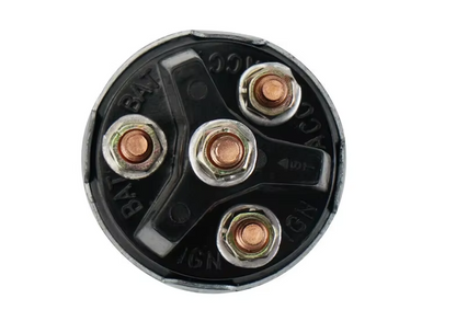 12V 4 Position Ignition Key Rotary Switch (ACC / OFF / ON / START) 2 Keys 4 Screw Terminals MURE IGS1940