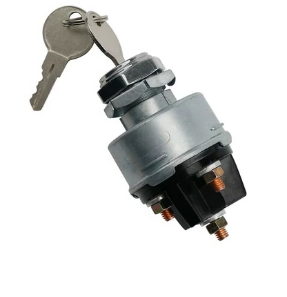12V 4 Position Ignition Key Rotary Switch (ACC / OFF / ON / START) 2 Keys 4 Screw Terminals MURE IGS1940