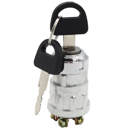 12V 4 Position Ignition Key Rotary Switch (Acc / Off / Ignition / Start) 2 Keys 4 Screw Terminals MURE IGS1941