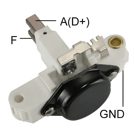 alternator regulator on a white background