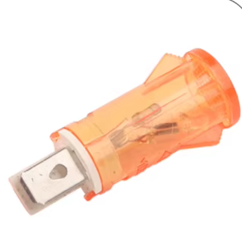 MURE K101M 12V 24V amber LED dash warning light Round light with a transparent orange housing