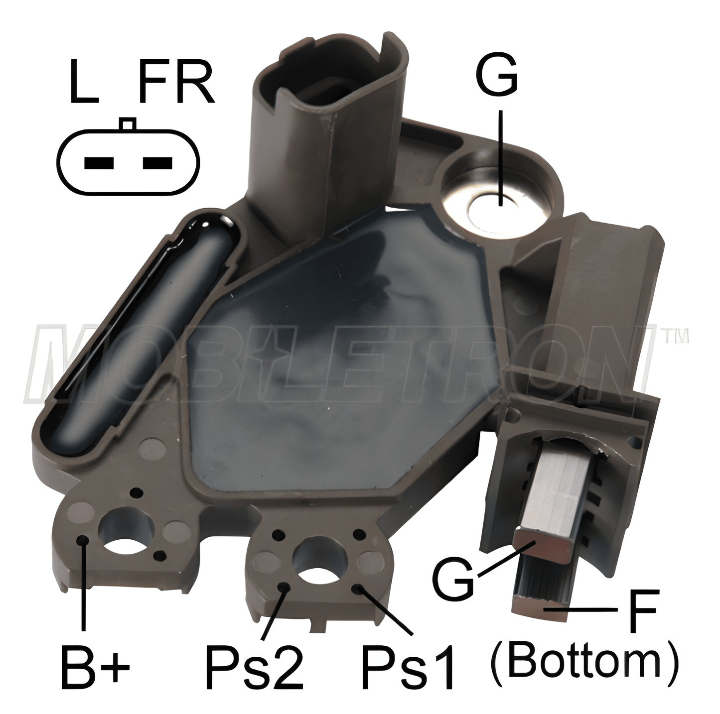 alternator voltage regulator on a white background