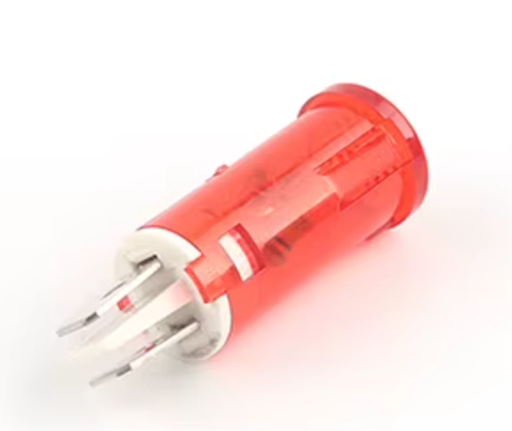 MURE K104M round 12V 24V red LED dash warning light with prongs for 12mm mounting hole