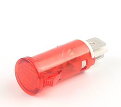 Red LED dash warning light round MURE K104M for 12V 24V systems fits 12mm mounting hole