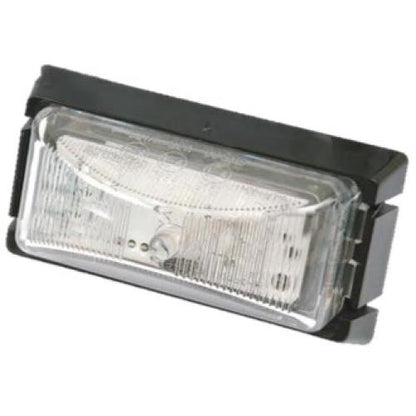 A white rectangular LED marker light for vehicles, pre wired and ECE IP67 approved.
