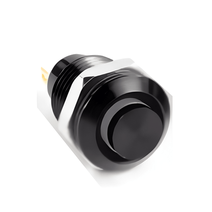 12mm high head black metal small push button self reset push to make by MURE