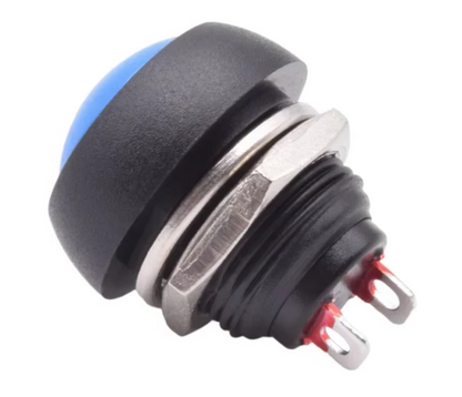 12mm Small Blue Plastic Push Button Round Head ON OFF Momentary Switch 2 Pin MURE K5893BLU