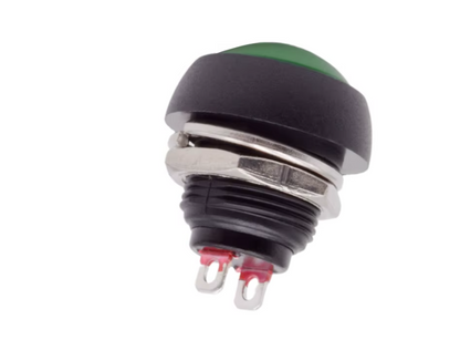 12mm Small Green Plastic Push Button Round Head ON OFF Momentary Switch 2 Pin MURE K5893GR
