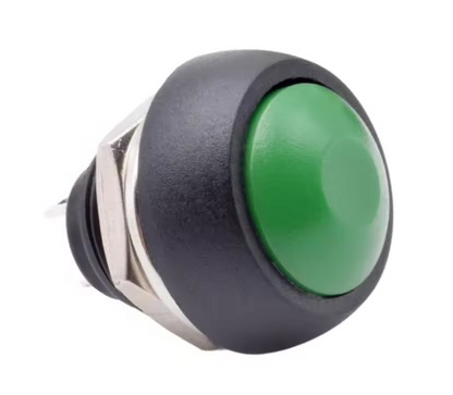 12mm Small Green Plastic Push Button Round Head ON OFF Momentary Switch 2 Pin MURE K5893GR