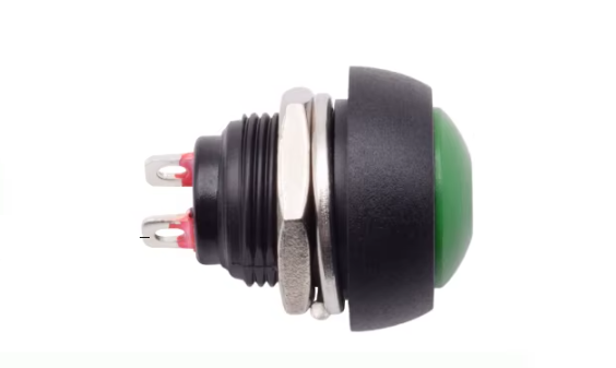 12mm Small Green Plastic Push Button Round Head ON OFF Momentary Switch 2 Pin MURE K5893GR