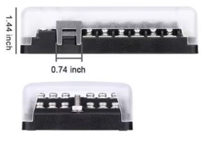 12 Way Blade Fuse Box Holder Led 12V / 24V Standard Ato Circuit With Busbar Mure FUH1739LB