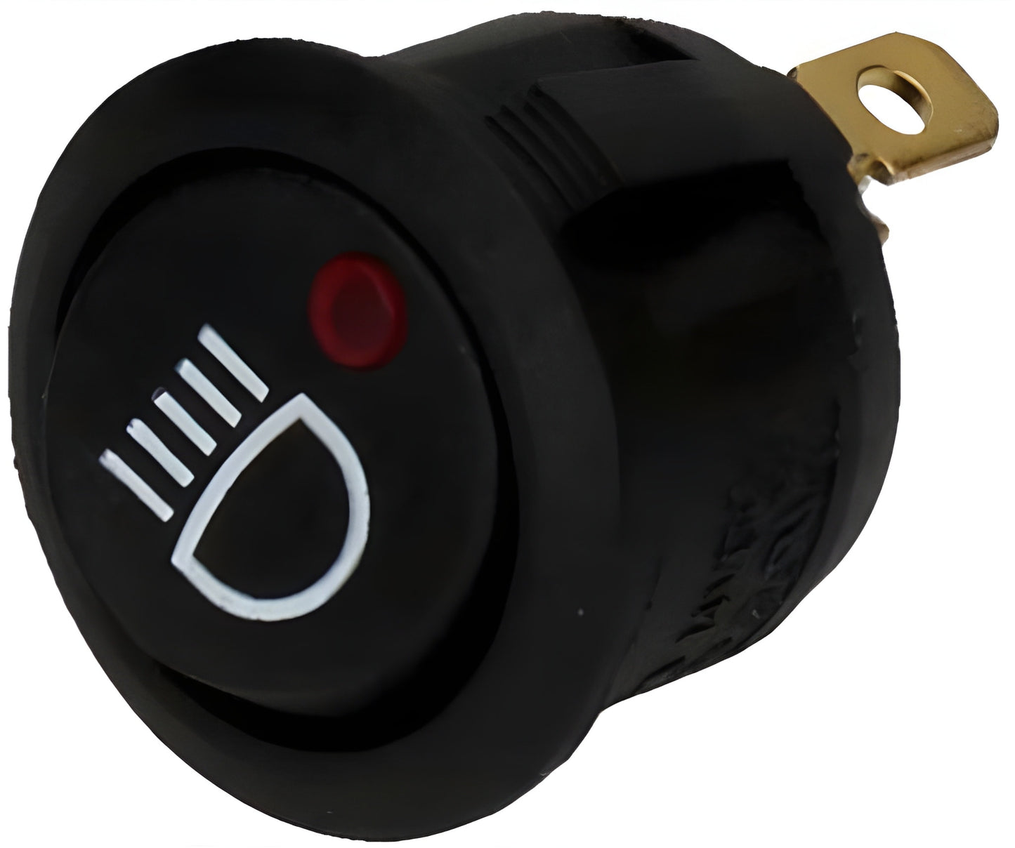 On Off Rocker Switch Round 12V Red Led Illumination Light Work Lamp Cargo 182385