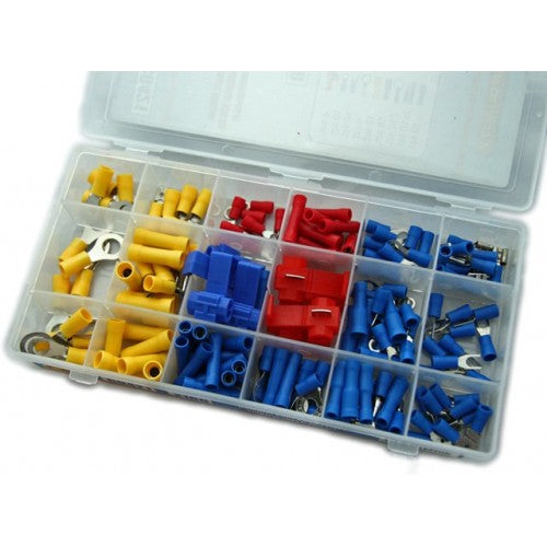 160 Piece Electrical Universal Crimp Terminal Set, cars, trucks, commercial vehicles, agricultural machinery, construction LED Global C0421