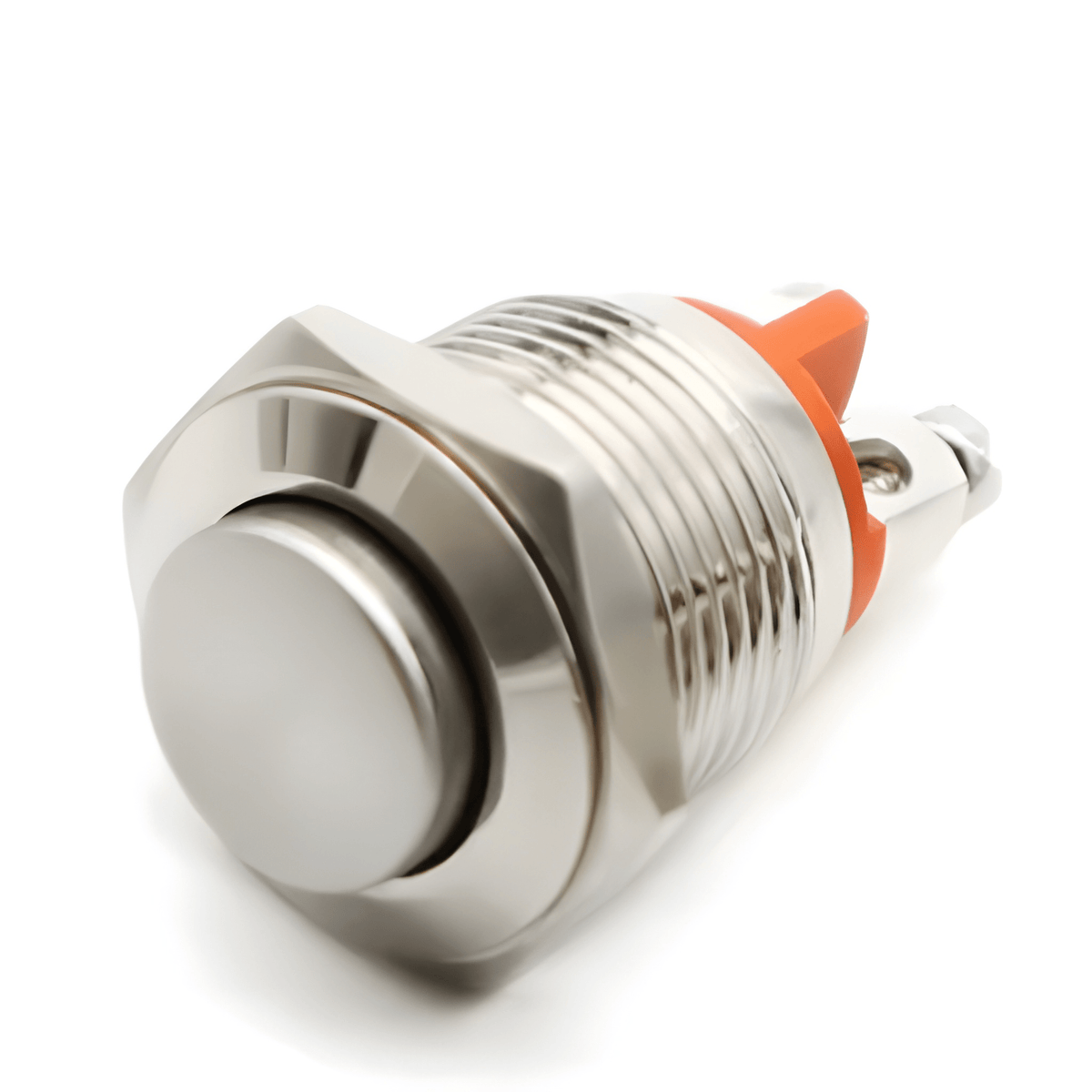16mm metal push button high head silver momentary normally closed with 2 screw terminals MURE K5896N C