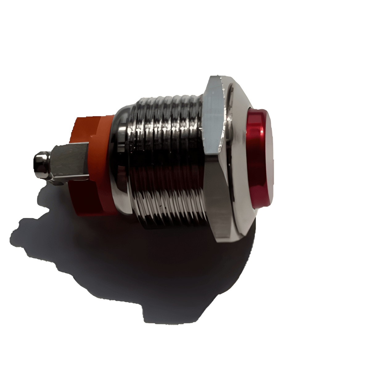 MURE K894N C 16mm red metal raised head push button normally closed push to break 12V 24V momentary
