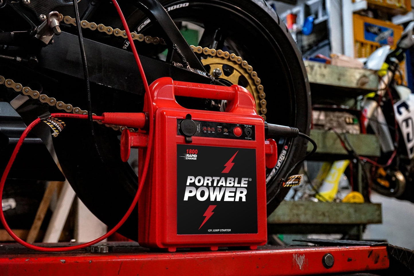 Portable Power Heavy Duty Rapid Charge 24v Battery Booster Jump Pack Dual 1800RC 1 with 2m Lead & 1 with Small Space 1.5M Lead