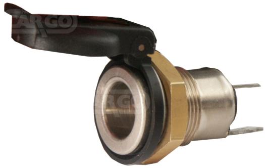 Din Socket Female Nickel Plated Brass Two Poles Mount Hole 18.5mm Cargo 180157