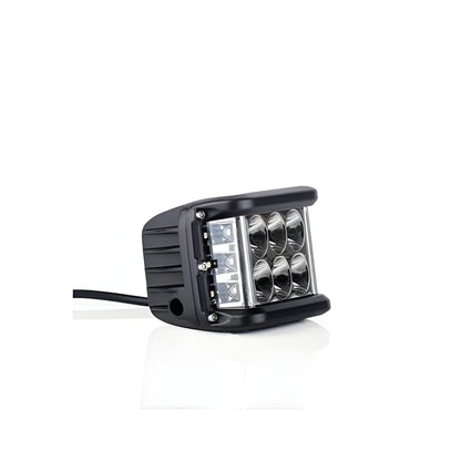 Black LED light bar on a white background