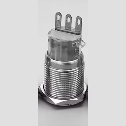 19mm Stainless Steel Flat Head 10A Self Locking Push Button Switch 1NO 1NC MURE SW70